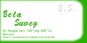 bela suveg business card